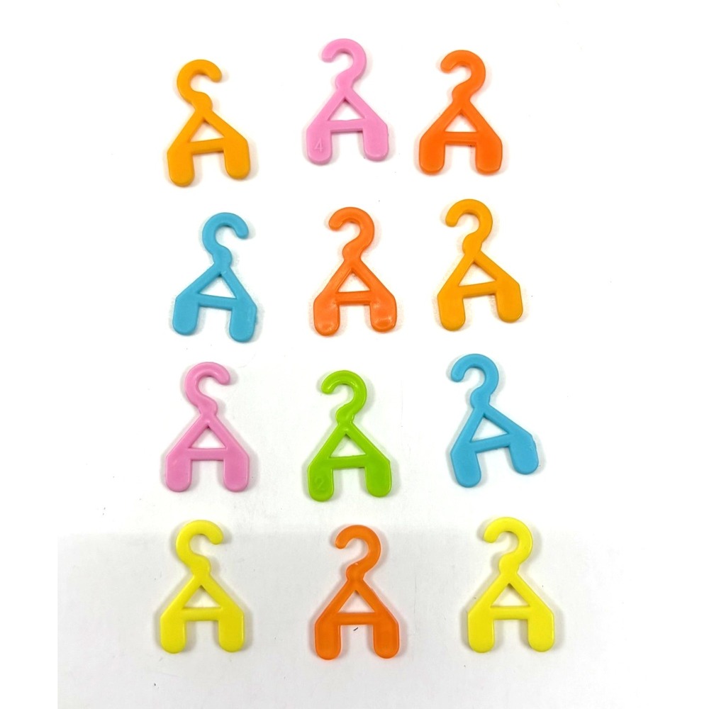 Polly Pocket Doll Accessory Lot; 12 Hangers; Variety Multiple Colors VGC